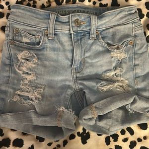 American Eagle next level stretch light wash jeans shorts